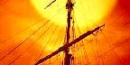 Sunset and mystic mast, Connecticut