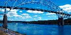 High spanning Bourne Bridge, highest in New England