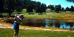 Teeing off on Par 3 at Pine Grove, Northampton, Mass.
