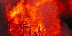 House fire in wind, Alabama