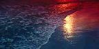 Sunset, ocean, sand, seashore, Florida