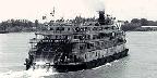 Paddle steamer Delta Queen on Mississippi River
