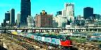 Amtrak EMD FRP-45 No. 626, leaving Chicago, Illinois