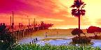 Sunset, Huntington Beach pier, California