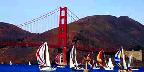 Golden Gate Bridge and sail boats, San Francisco, California