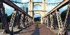 Old suspension bridge, Waco historical site, Texas