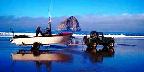 Fishermen on the coast of Oregon, July 1991