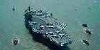 "USS John F. Kennedy", entering New York harbor, Fleet Week