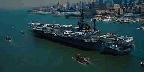 "USS John F. Kennedy", entering New York's Hudson River, Fleet Week