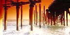 Construction of the new Huntington Beach pier, California