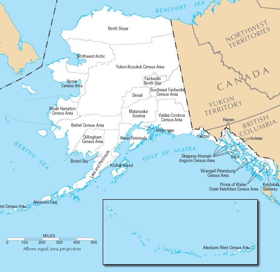 Alaska Counties Map Alaska Counties Map