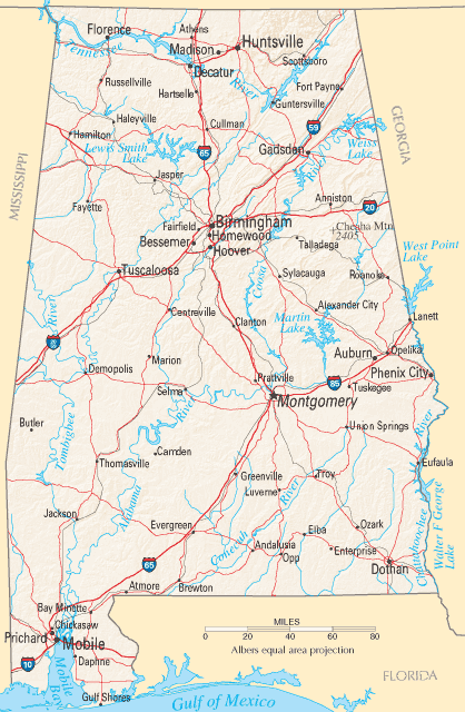 Alabama Map Alabama Map