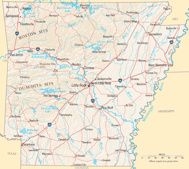 Arkansas Map Arkansas Map