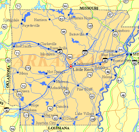 Arkansas Map Arkansas Map