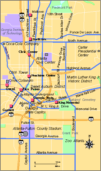 Atlanta Metro Map, Georgia Atlanta Metro Map, Georgia