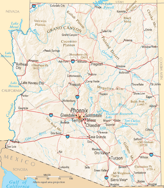 Arizona Map Arizona Map