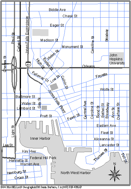 Baltimore Metro Map, Maryland Baltimore Metro Map, Maryland