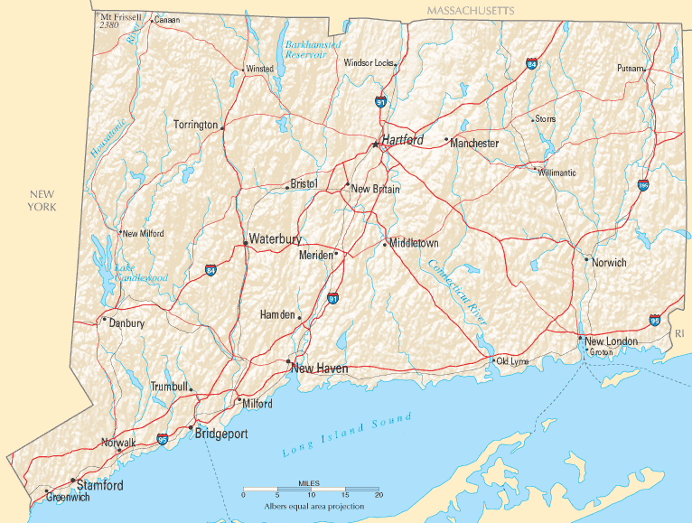 Connecticut Map Connecticut Map