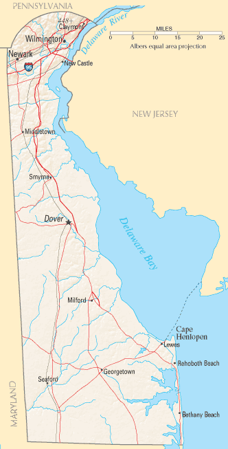 Delaware Map Delaware Map