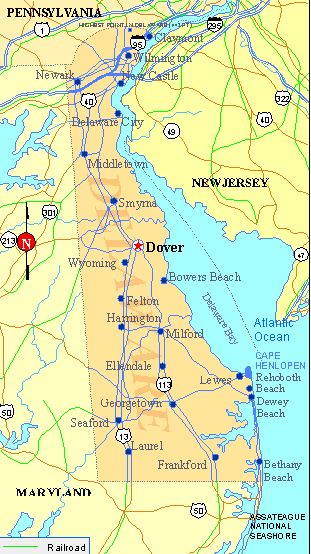 Delaware Map Delaware Map