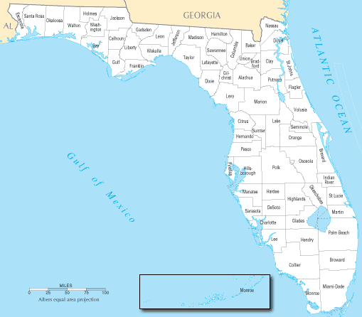 Florida Counties Map Florida Counties Map