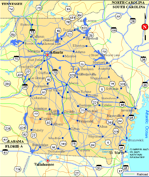 Georgia Map Georgia Map