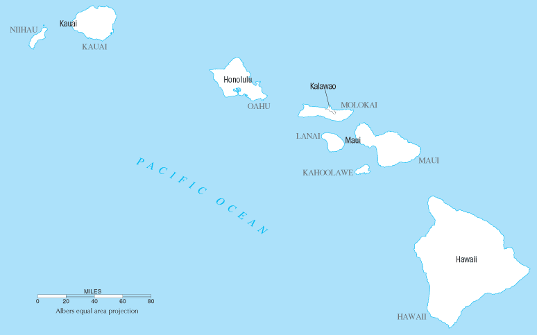 Hawaii Counties Map Hawaii Counties Map