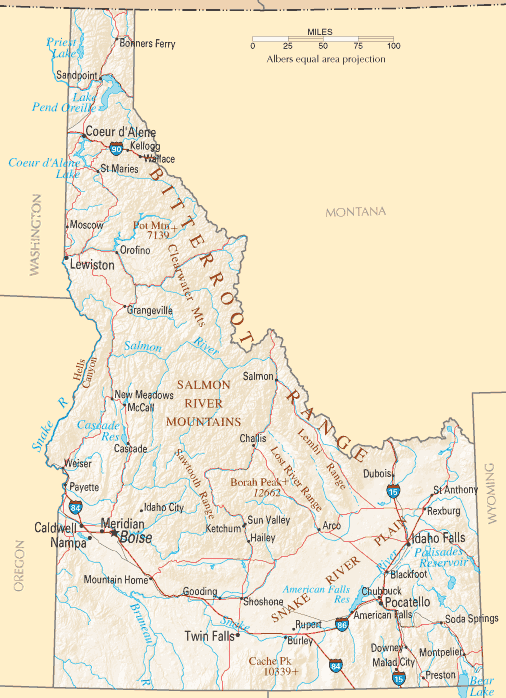 Idaho Map Idaho Map