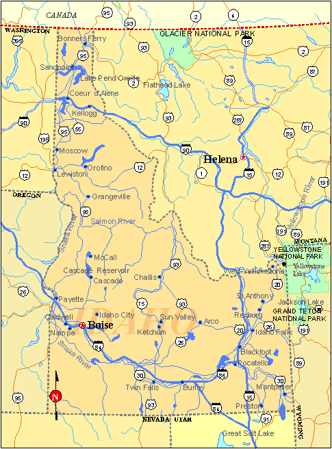 Idaho Map Idaho Map