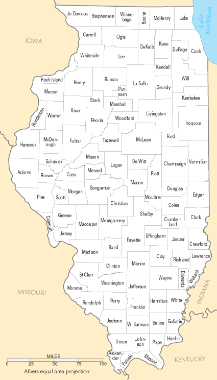 Illinois Counties Map Illinois Counties Map