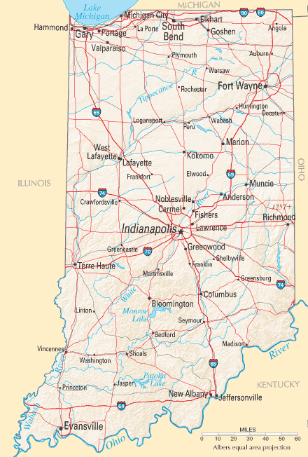 Indiana Map Indiana Map