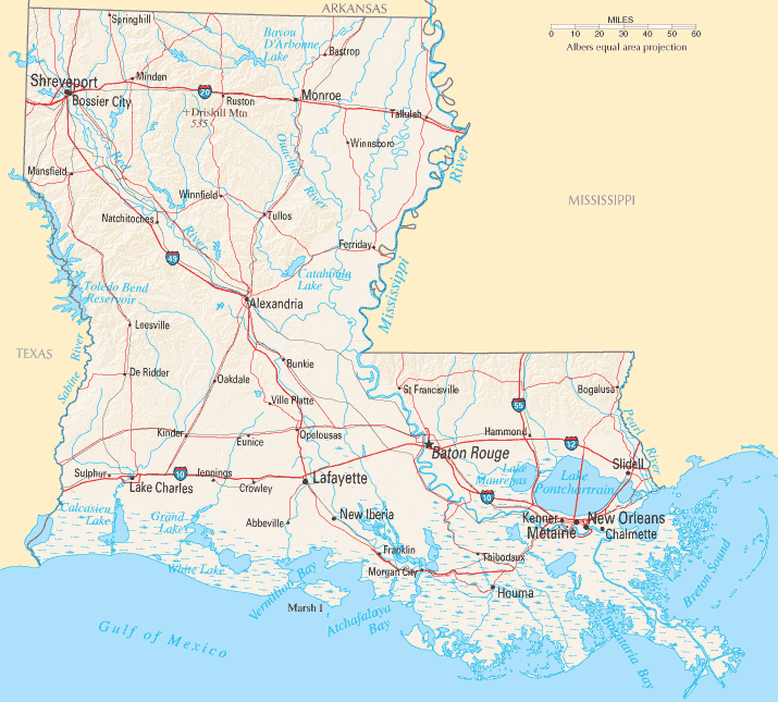 Louisiana Map Louisiana Map