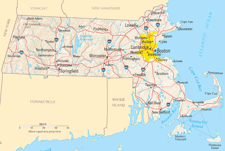 Massachusetts Map Massachusetts Map