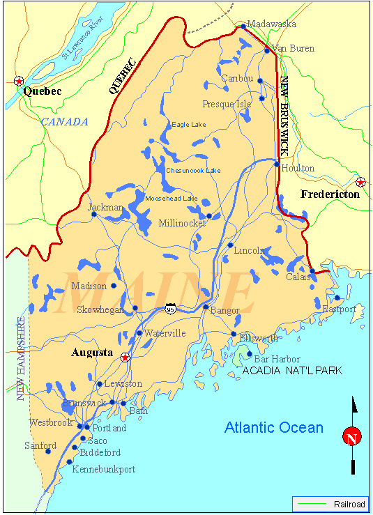 Maine Map Maine Map