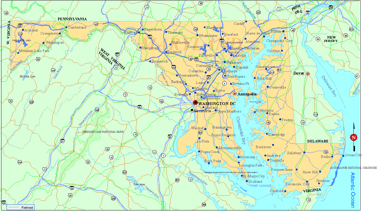 Maryland Map Maryland Map