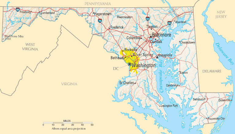 Maryland Map Maryland Map
