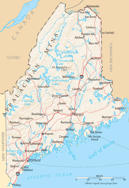 Maine Map Maine Map