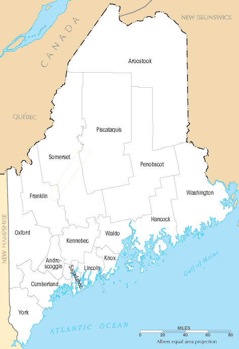 Maine Counties Map Maine Counties Map