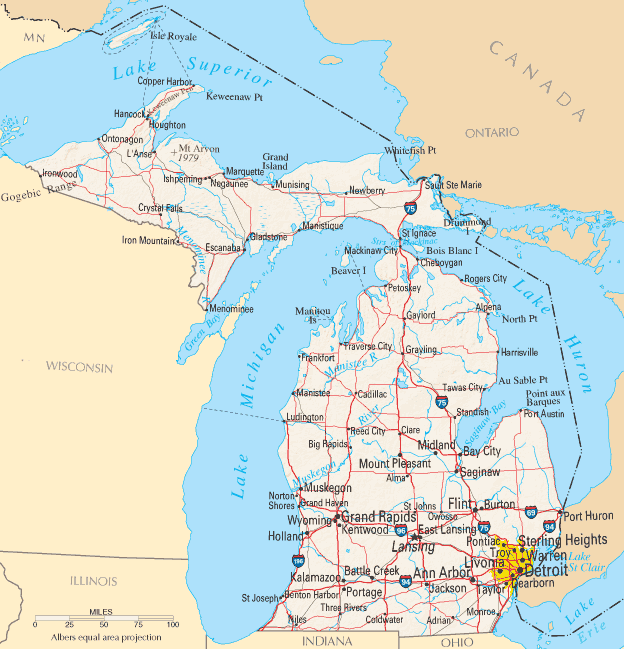 Michigan Map Michigan Map