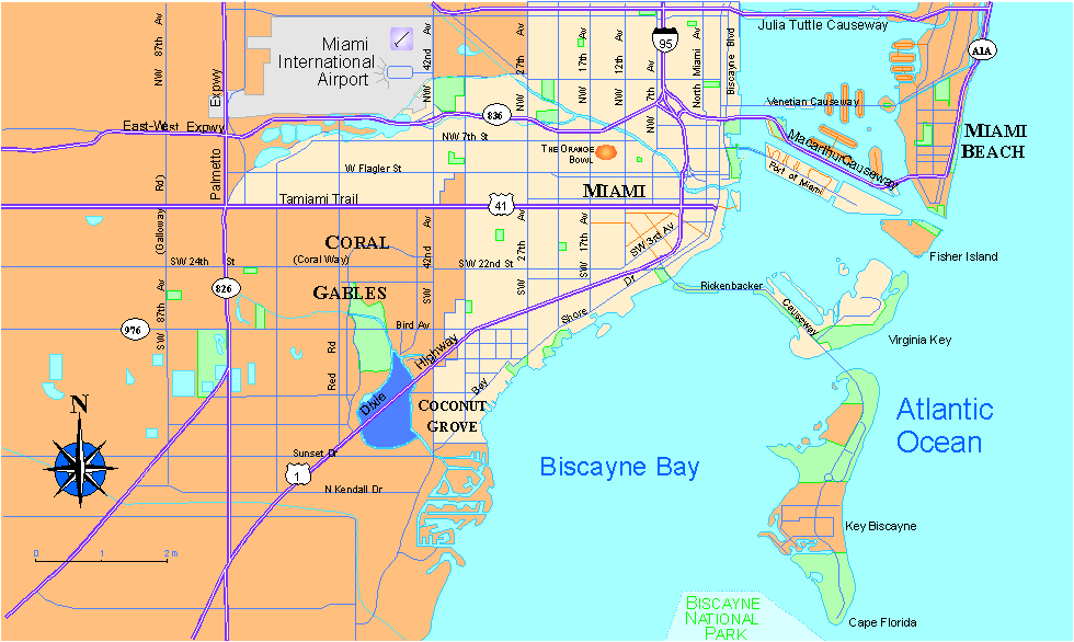 Miami Map, Florida Miami Map, Florida