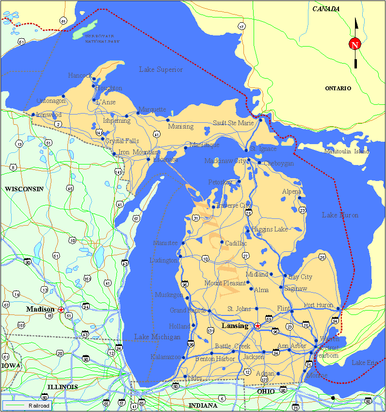 Michigan Map Michigan Map