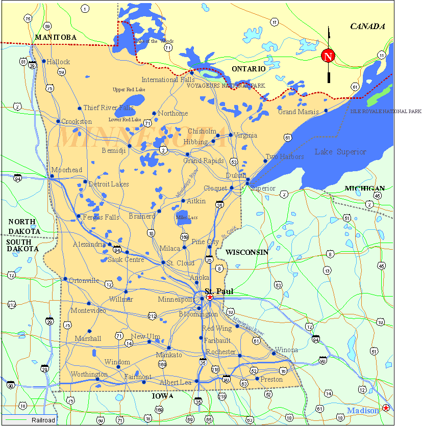 Minnesota Map Minnesota Map