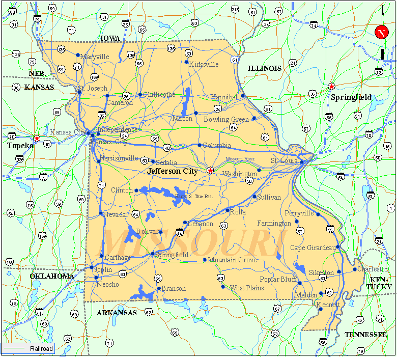 Missouri Map Missouri Map