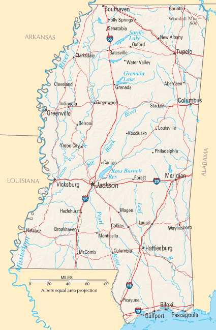 Mississippi Map Mississippi Map