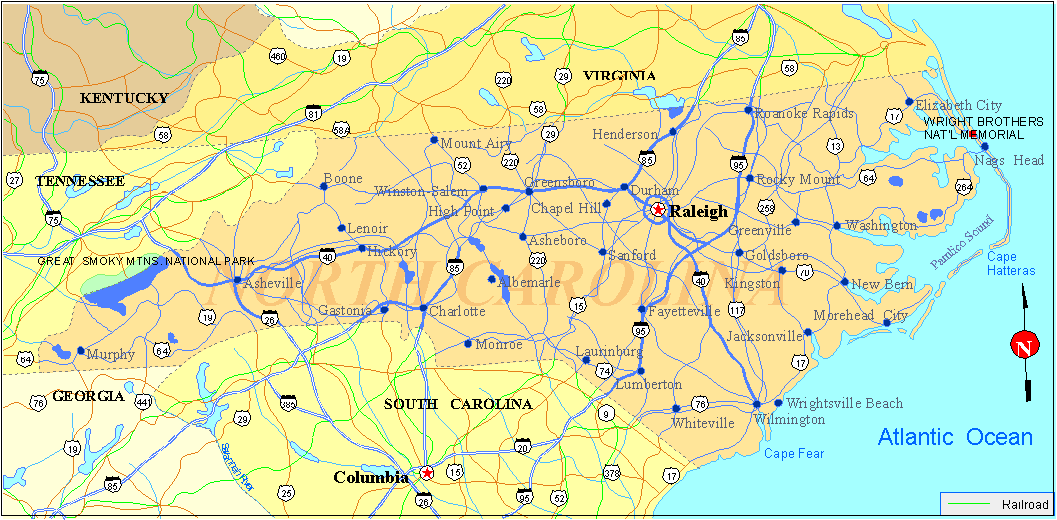 North Carolina Map North Carolina Map