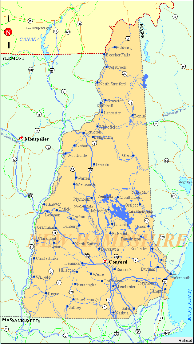 New Hampshire Map New Hampshire Map