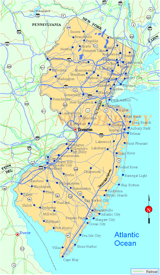 New Jersey Map New Jersey Map