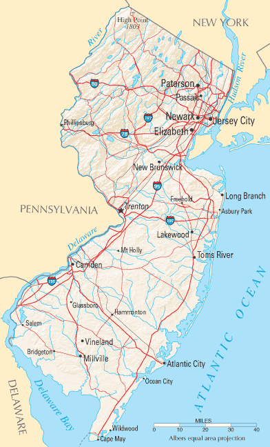 New Jersey Map New Jersey Map