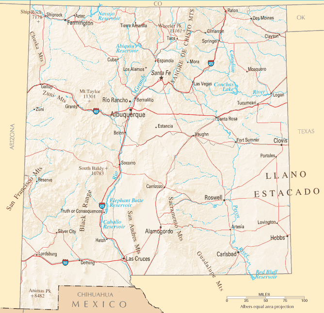 New Mexico Map New Mexico Map