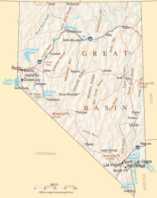 Nevada Map Nevada Map